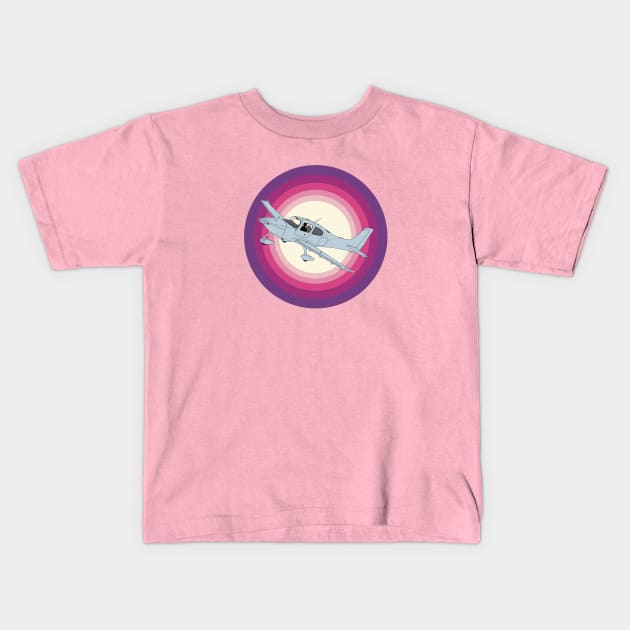 Cirrus SR22 Sunrise Kids T-Shirt by Kassi Skye